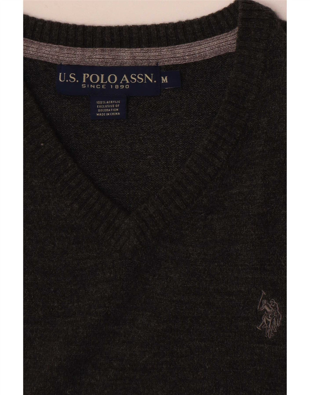 U.S. Polo Assn. Muški prsluk bez rukava srednje sivi akril