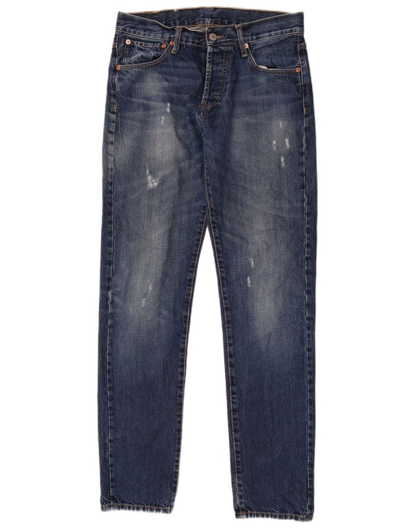 Ravne traperice Levi's Boys 501, 15-16 godina W30 L32 Plavi pamuk