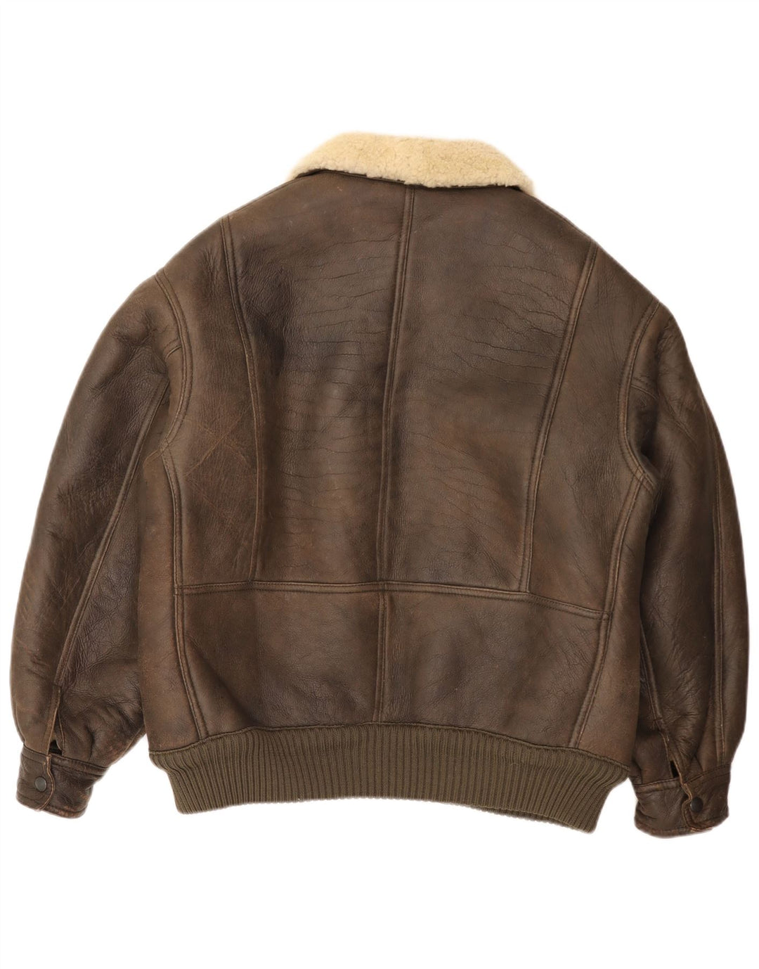 Vintage muška bomber jakna s ovčicama UK 36 Mala smeđa