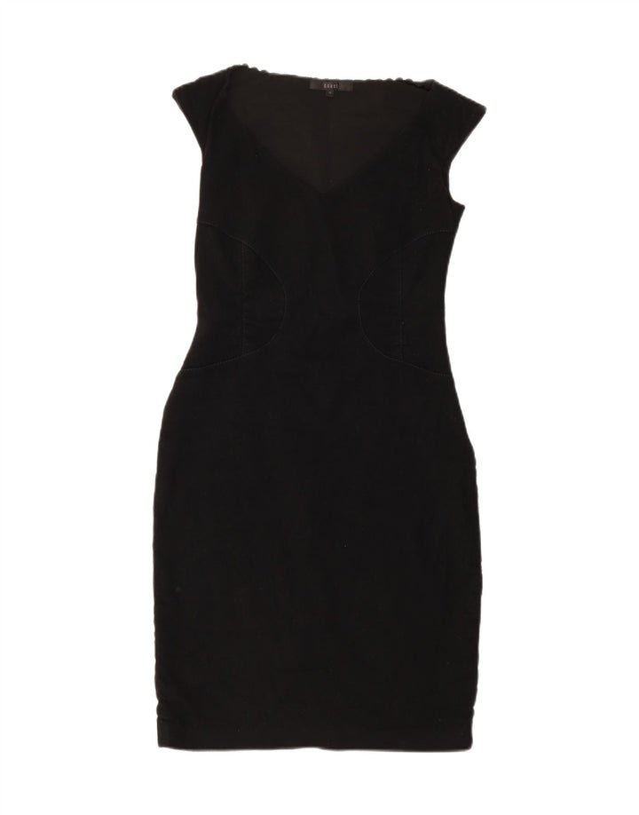 COAST Womens Sleeveless Bodycon Dress UK 12 Medium  Black Wool