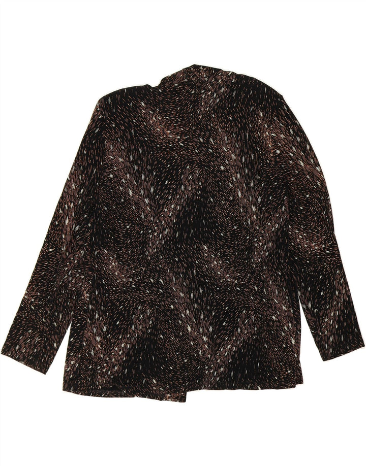 VINTAGE Womens Abstract Pattern Blazer Jacket UK 18 XL Black Polyester Vintage Vintage and Second-Hand Vintage from Messina Hembry 