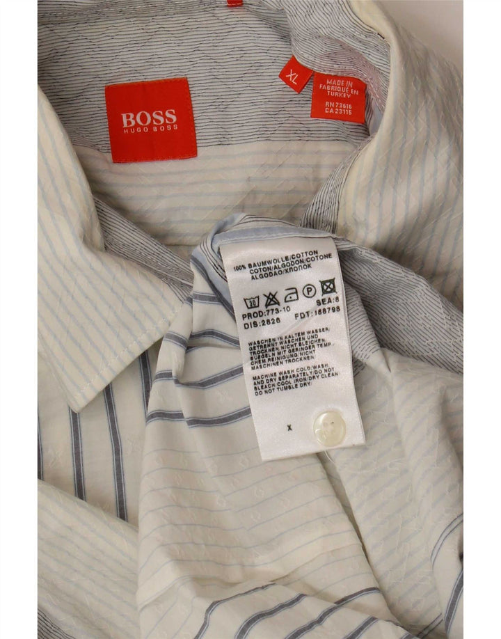 Hugo Boss muška košulja XL pamuk na plave pruge