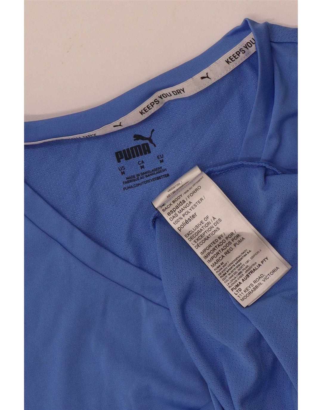 Puma ženska majica kratkih rukava UK 12 srednje plavi poliester