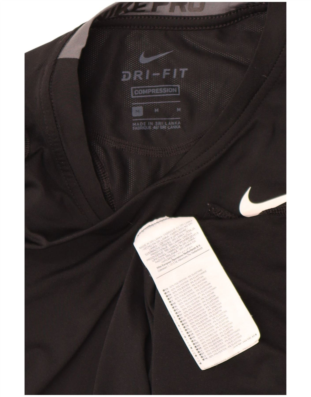 NIKE muška Dri Fit grafička majica dugih rukava srednje crne boje od poliestera