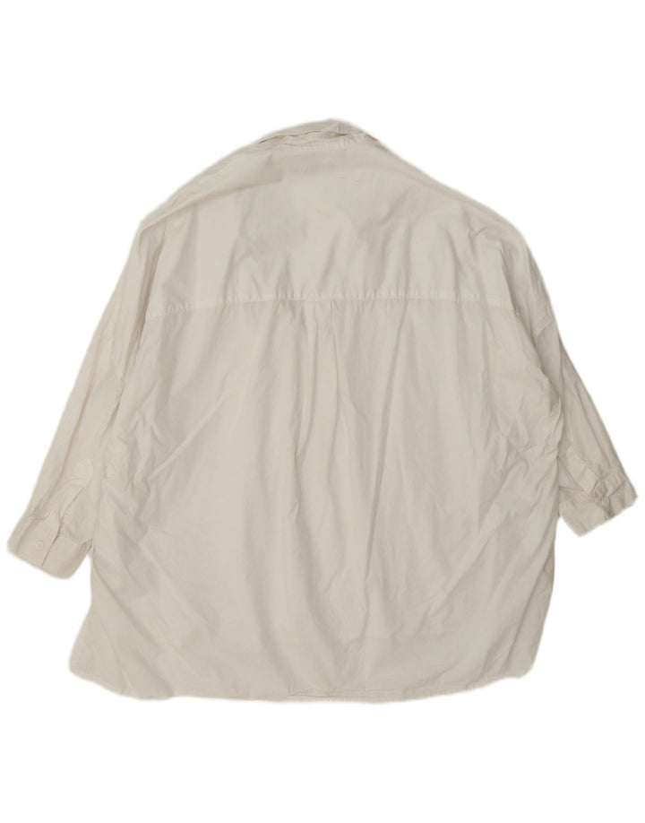 French Connection ženska prekomjerna majica s 3/4 rukavima UK 18 XL bijela