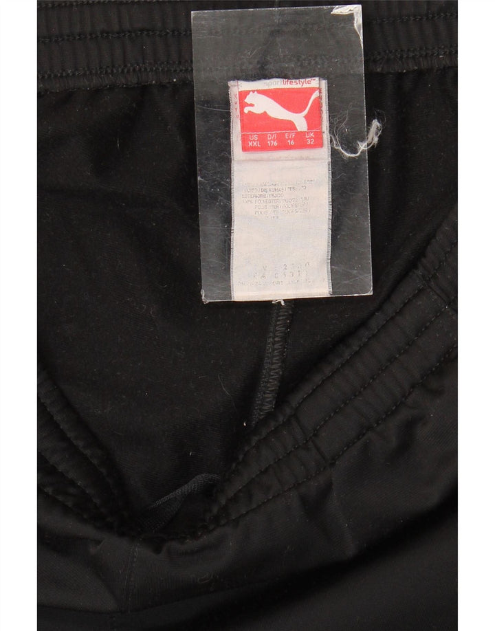 Puma Boys Graphic Trenirka Hlače Joggers 15-16 Years Black Poliester