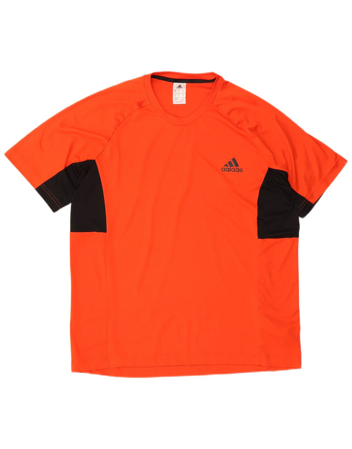 Gornji dio muške trenirke Adidas Climalite XL narančaste poliesterske boje