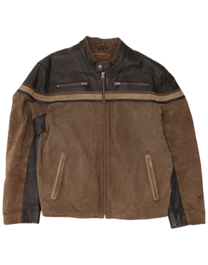 Angelo Litrico muška biciklistička jakna UK 40 Large Brown Colourblock