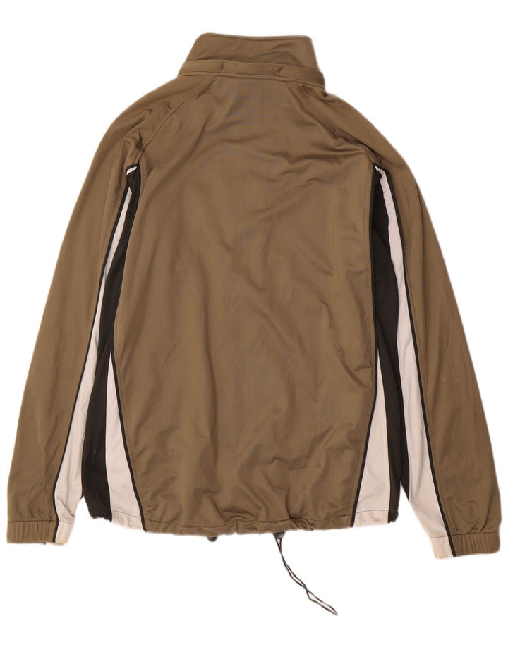 Asics muška gornja jakna trenirke srednje boje kaki poliester