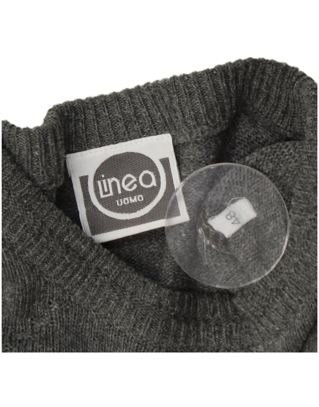 LINEA Muški pulover s okruglim izrezom IT 48 srednje raznobojnih pruga