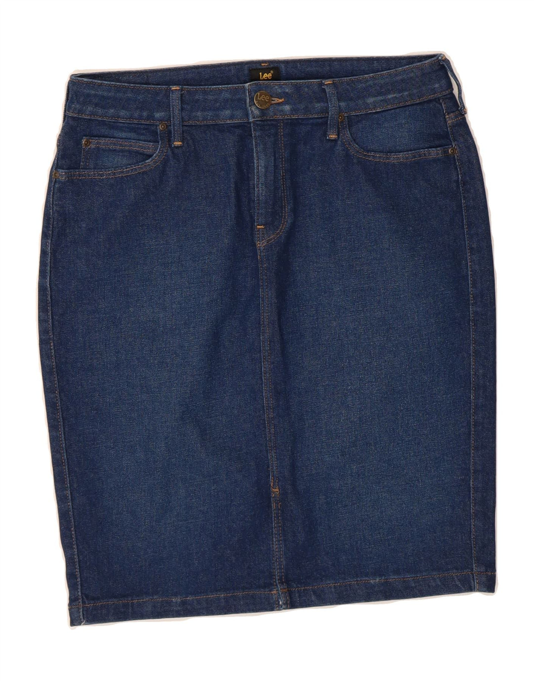 LEE Womens Denim Skirt W29 Medium Blue Cotton Vintage Lee and Second-Hand Lee from Messina Hembry 