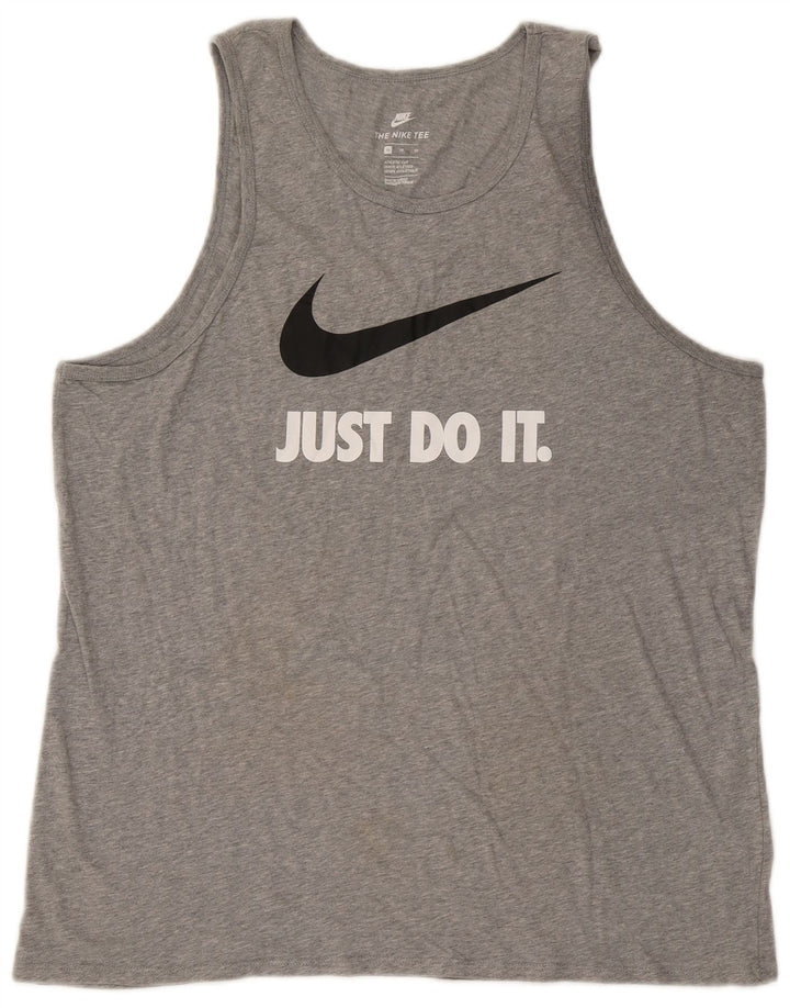 Nike Top XL atletskog prsluka atletskog kroja od sivog pamuka