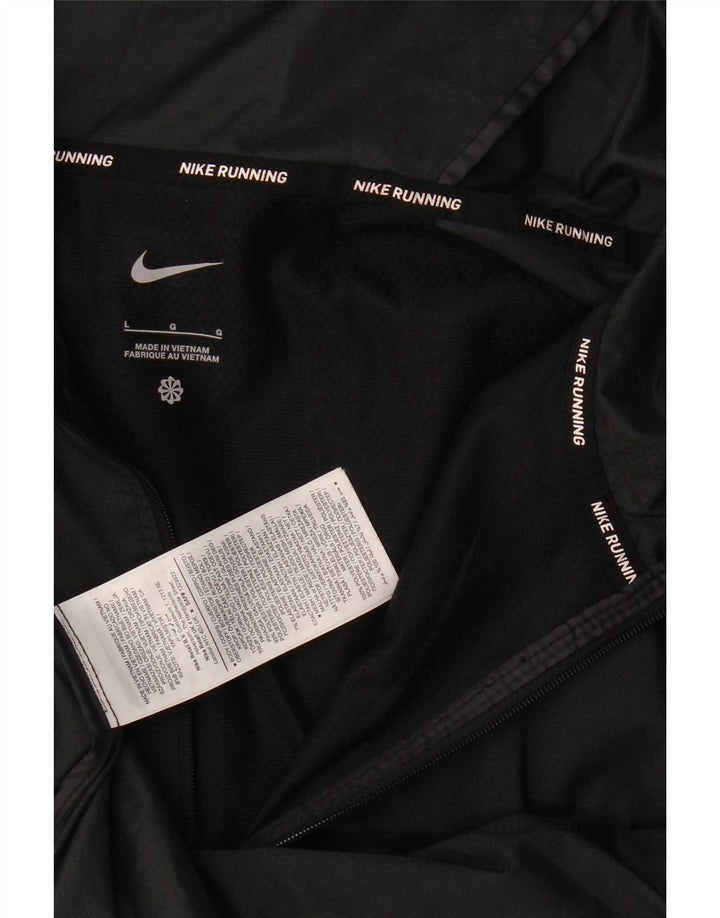 Velika crna poliesterska muška trenirka s kapuljačom Nike