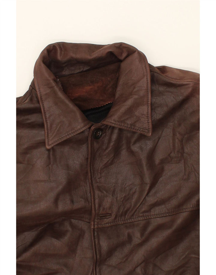 VINTAGE muški kožni kaput IT 58 4XL smeđa koža