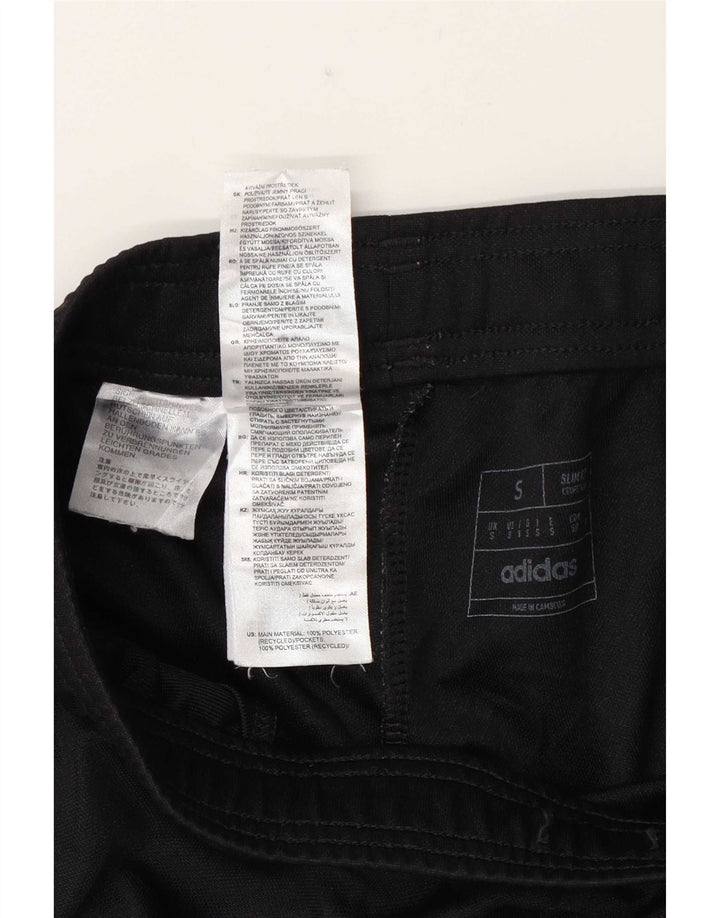 Adidas muške uske hlače za trenirku Male crne poliesterske