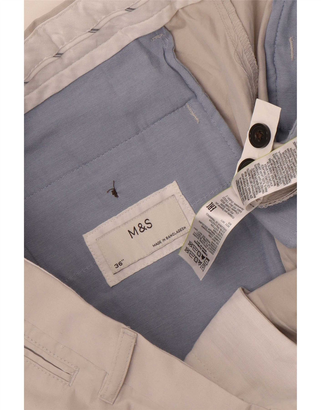 Marks & Spencer muške chino kratke hlače W36 veliki sivi pamuk