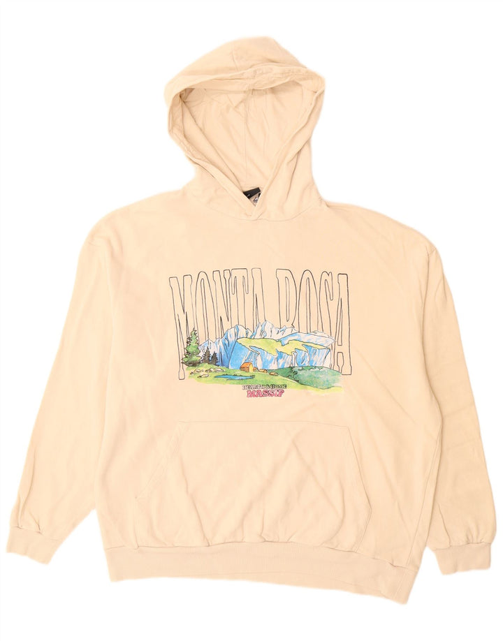 ASOS muška majica s kapuljačom s kapuljačom, veliki bež pamuk