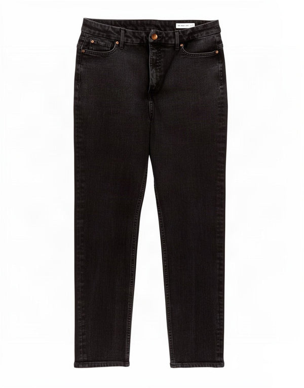Marks & Spencer Ženske The Magic Straight Jeans UK 16 Large W34 L26 Crne