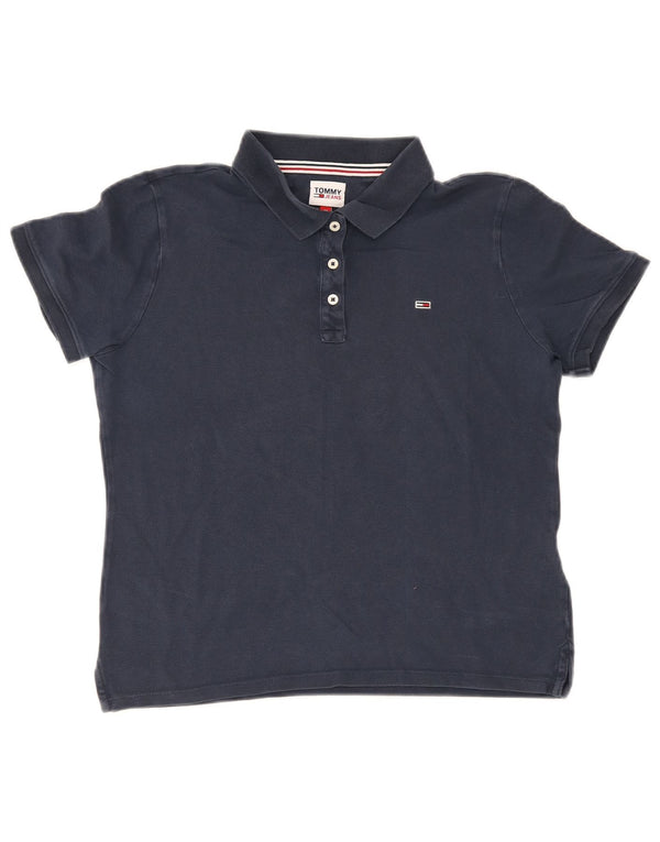 Tommy Hilfiger ženska polo majica UK 12 srednje tamnoplavi pamuk