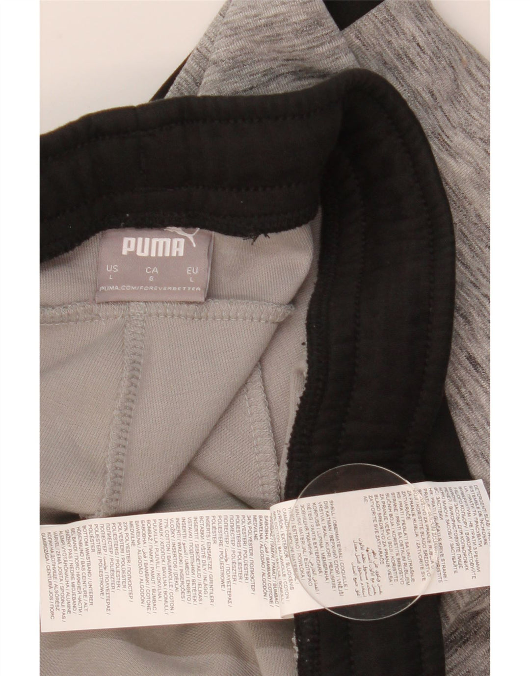 Puma muške hlače za trenirku Large Grey Colourblock Cotton
