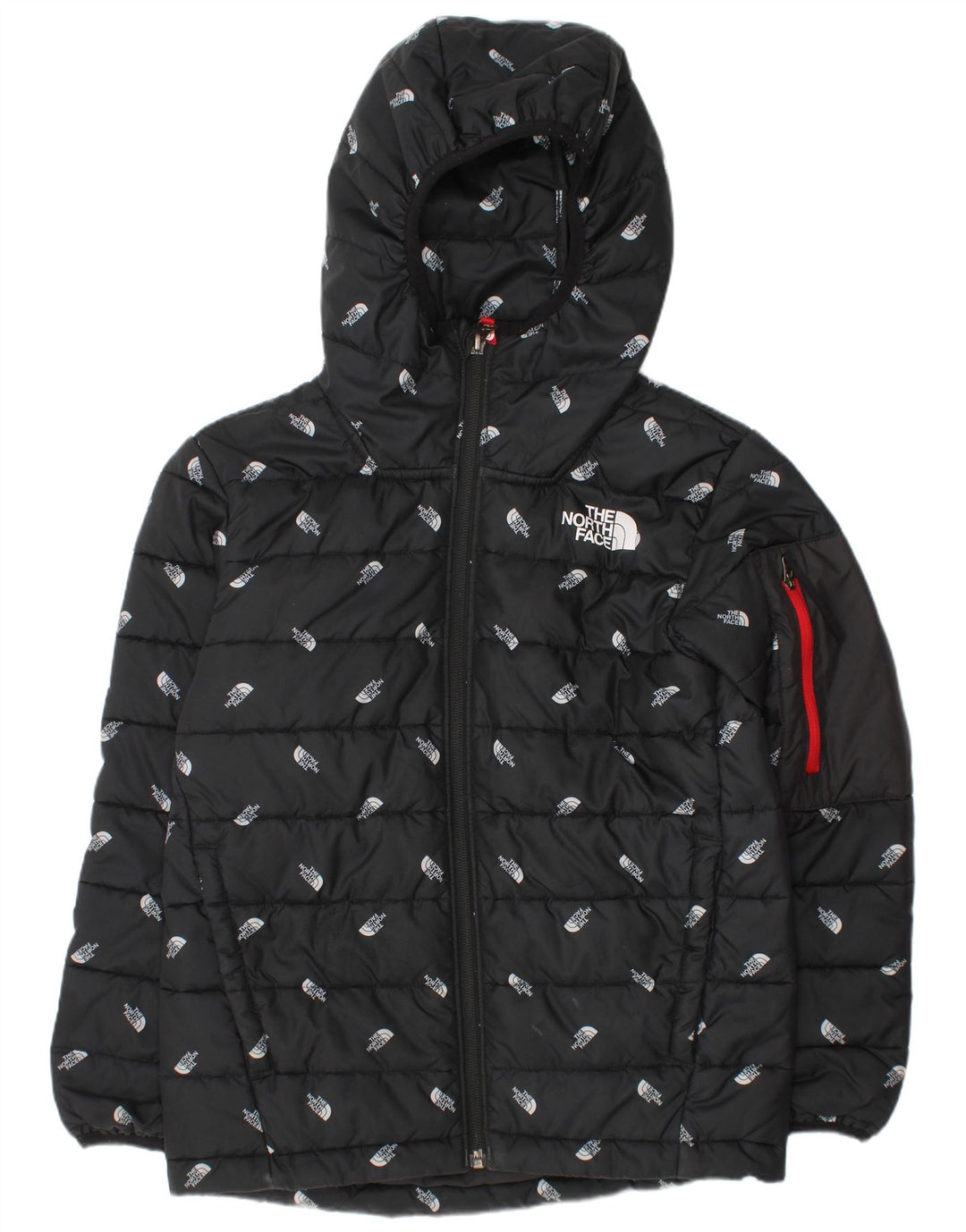 Podstavljena jakna s kapuljačom North Face Boys Graphic 9-10 godina srednje crna