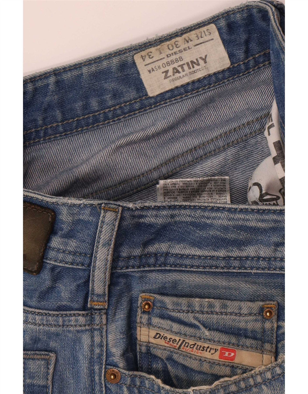 Diesel muške traperice Zatiny Regular Bootcut W30 L30 plavi pamuk