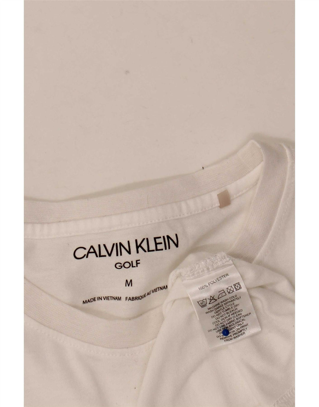 Calvin Klein muška majica dugih rukava srednje bijele boje od poliestera