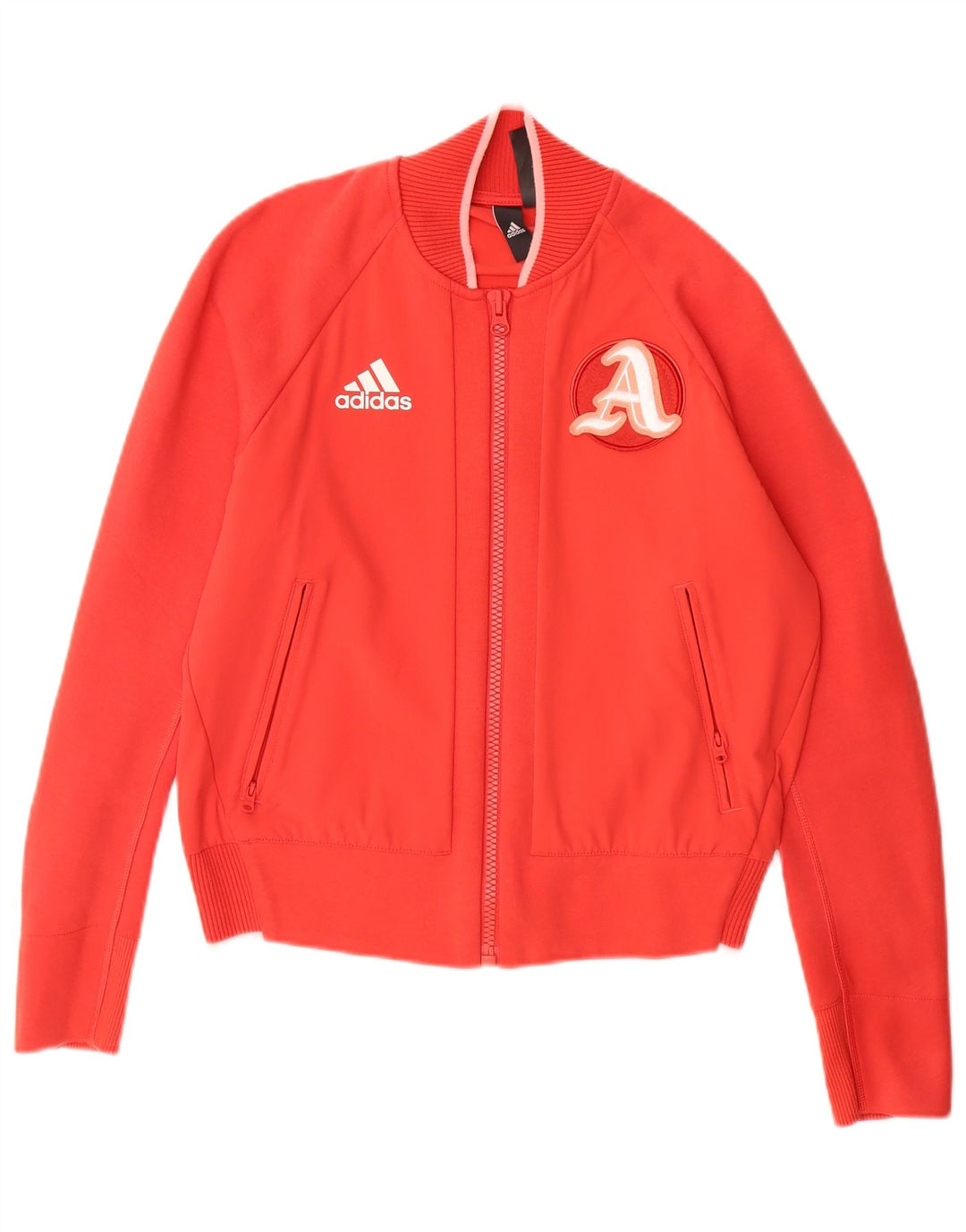 ADIDAS ženska gornja jakna za trenirku UK 8/10 Mala crvena najlonska boja