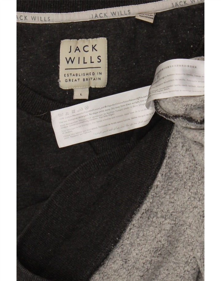 JACK WILLS Muška majica s kratkim rukavima Veliki sivi pamuk