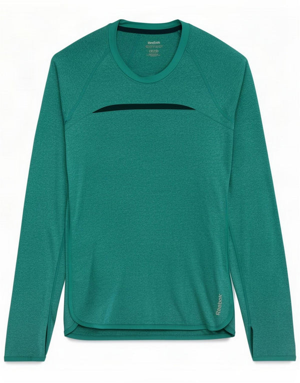 Reebok Ženska majica dugih rukava UK 14 Large Green Polyester