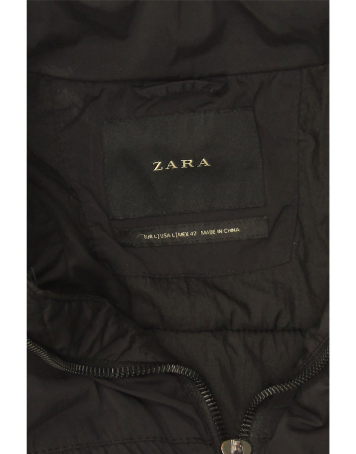 Zara muški podstavljeni kaput UK 40 veliki crni poliester