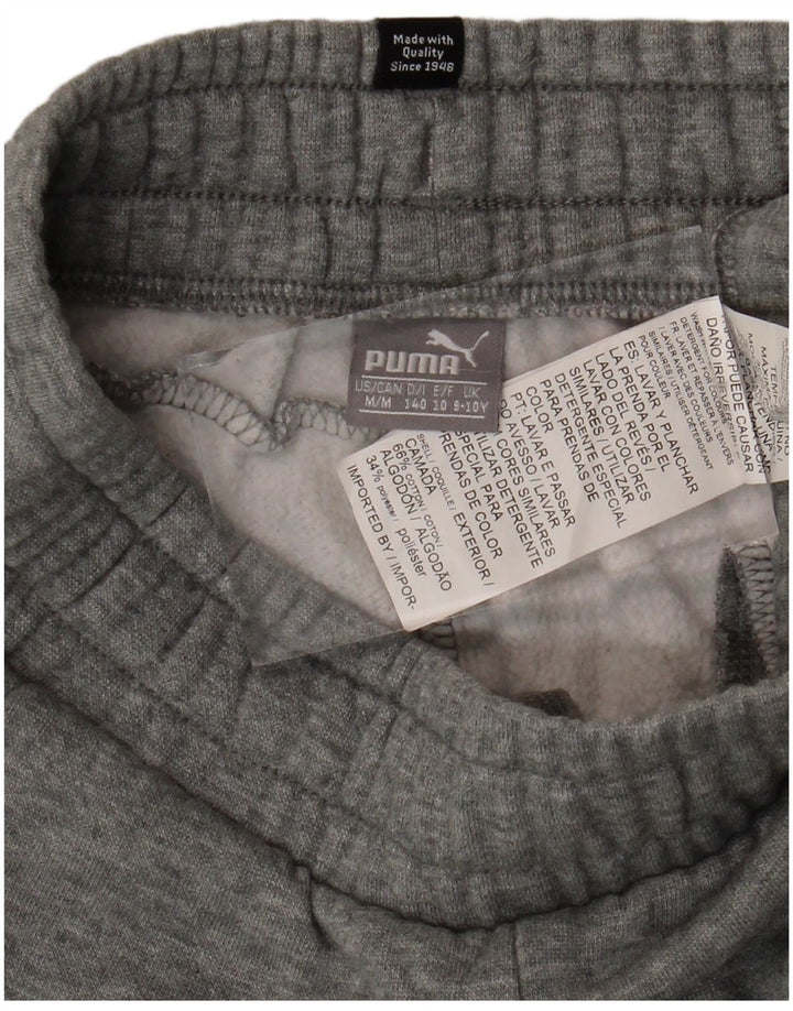 PUMA Trenirka za dječake, hlače za trčanje, 9-10 godina, sivi pamuk