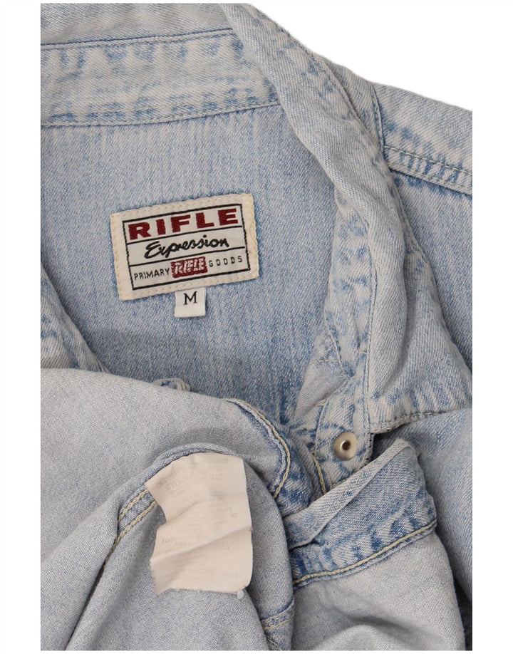 Ženska traper košulja Rifle UK 14 Srednje plavi pamuk