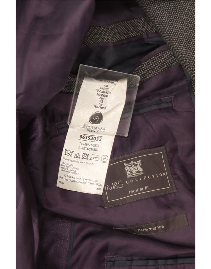Marks & Spencer muška jakna sa 2 gumba Regular Fit UK 42 Large Grey