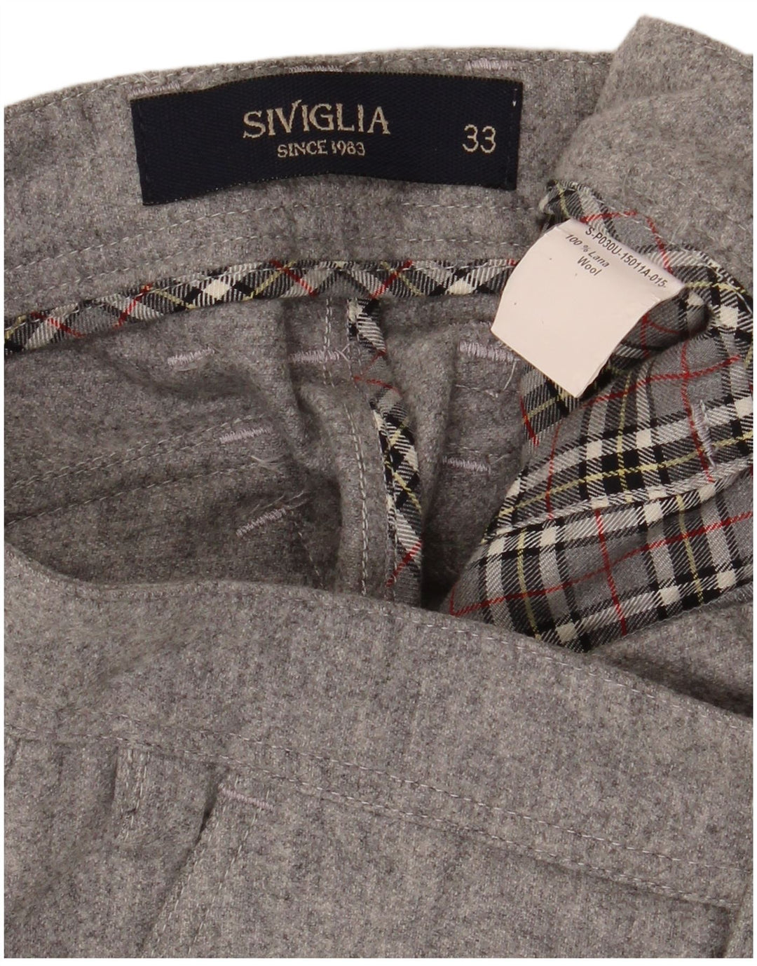 SIVIGLIA Muške uske Cargo hlače W33 L36 Siva vuna