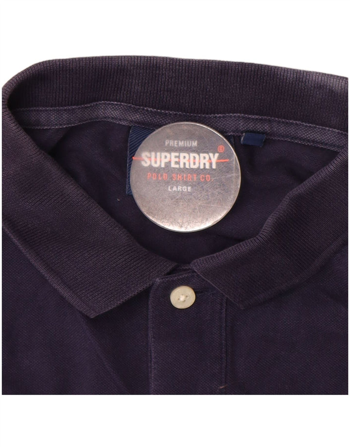 SUPERDRY muška polo majica velika tamnoplava pamuk