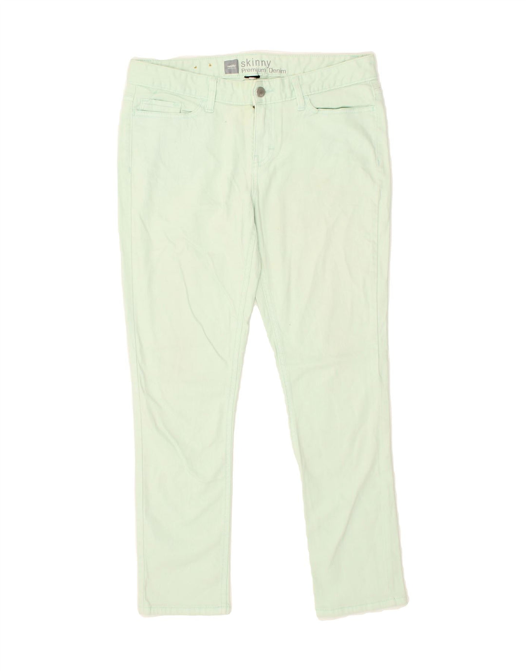 MOSSIMO Womens Skinny Jeans W34 L29 Green Cotton Vintage Mossimo and Second-Hand Mossimo from Messina Hembry 