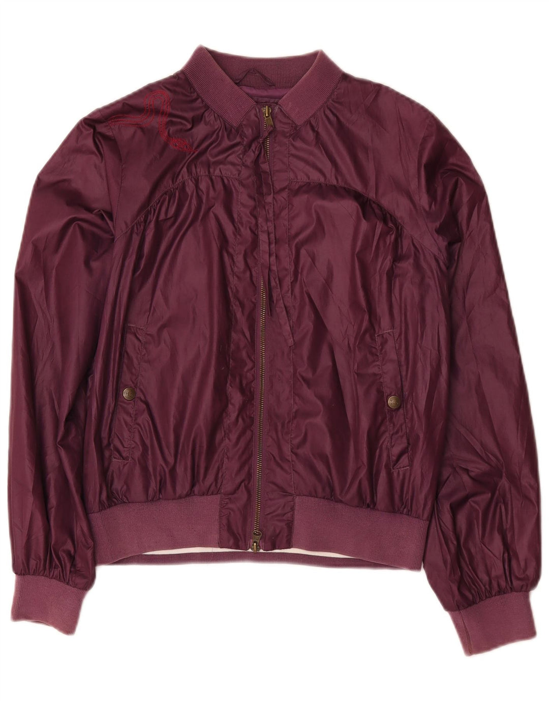Ženska bomber jakna Lee Graphic UK 14 Srednji bordo poliester