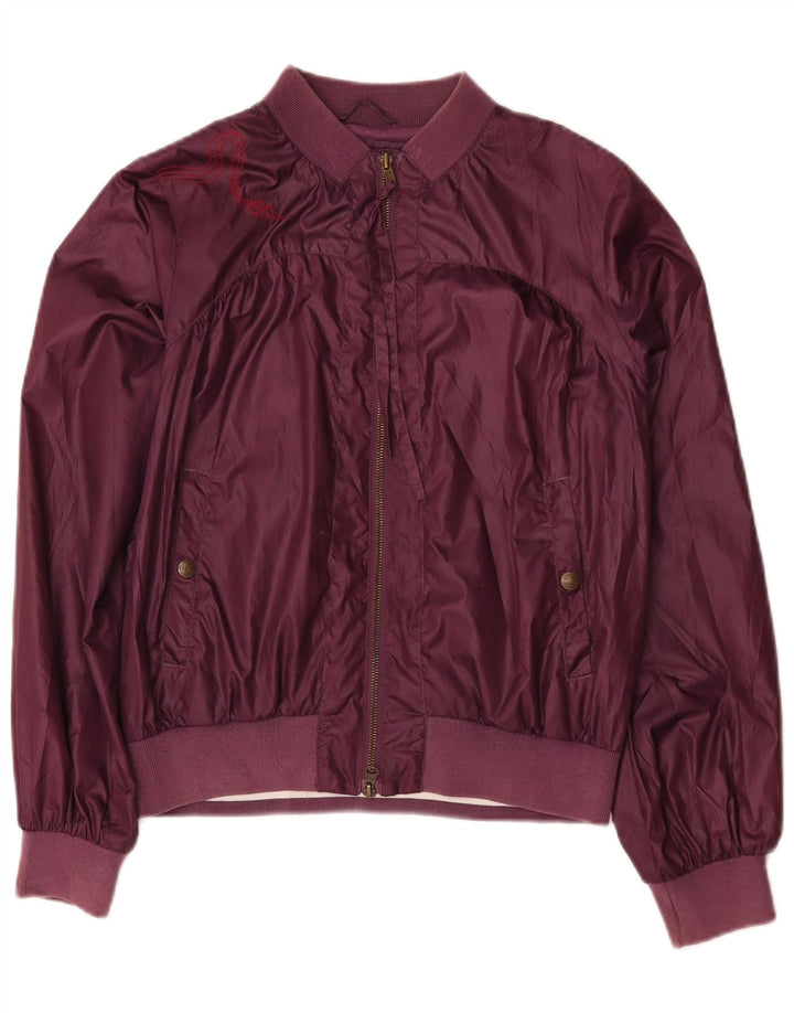 Ženska bomber jakna Lee Graphic UK 14 Srednji bordo poliester
