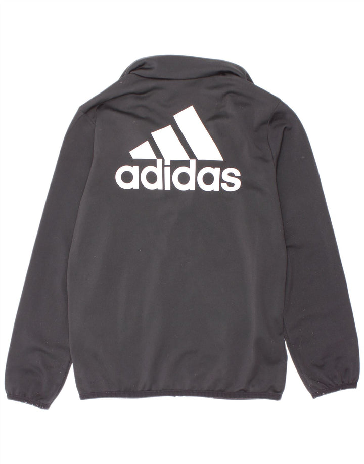 Gornja jakna od trenirke Adidas za dječake, 7-8 godina, crni poliester