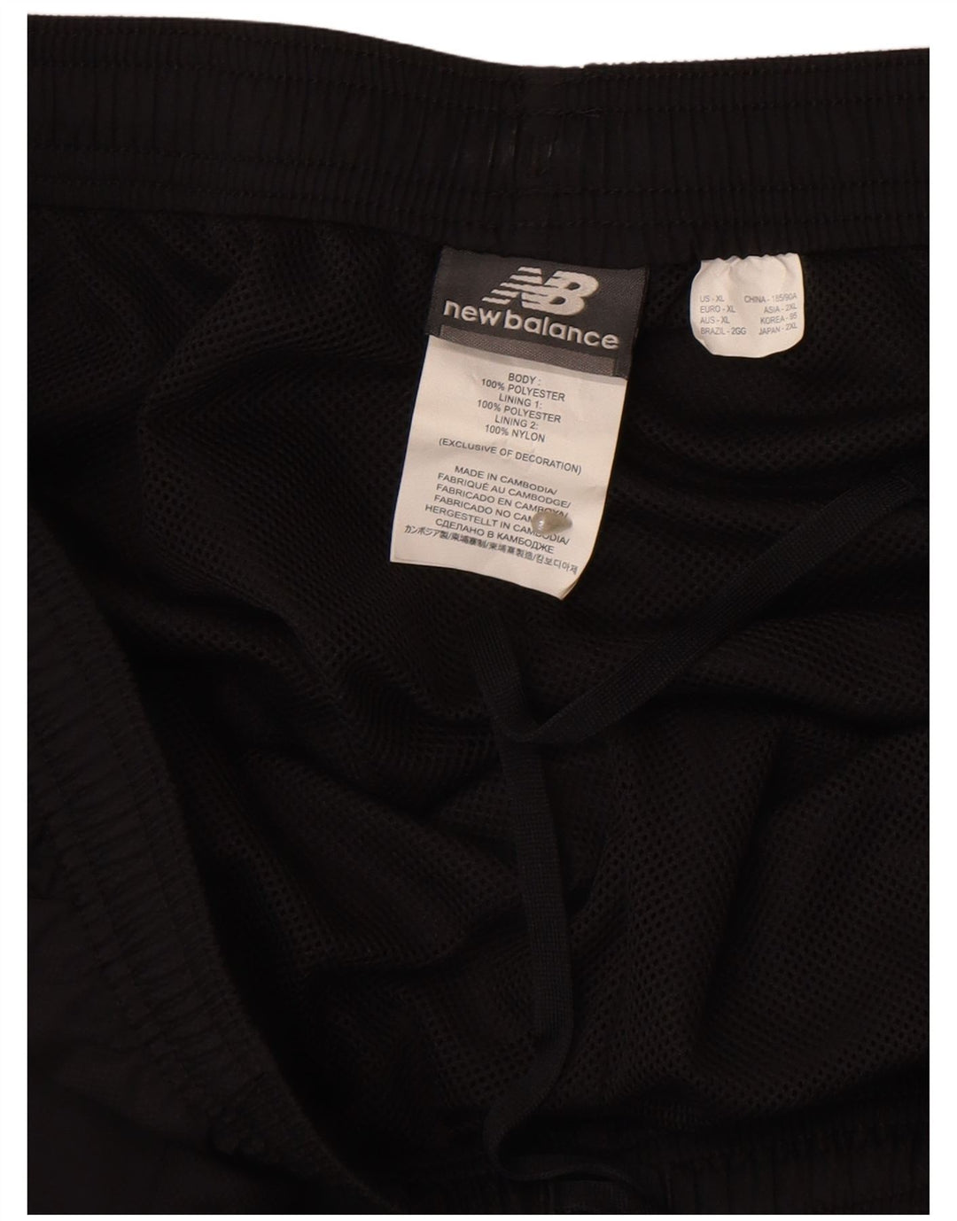 NEW BALANCE Muške hlače od trenirke s grafičkim motivima XL, crni poliester