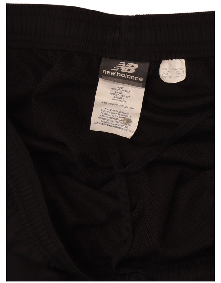 NEW BALANCE Muške hlače od trenirke s grafičkim motivima XL, crni poliester