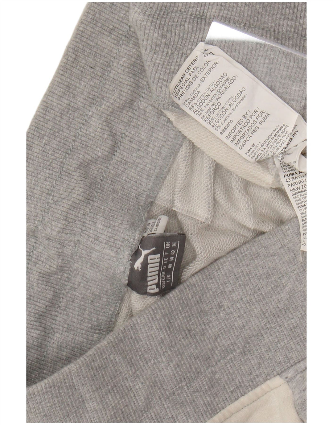 PUMA Ženska trenirka Hlače Joggers UK 14 Large Grey Colourblock Cotton