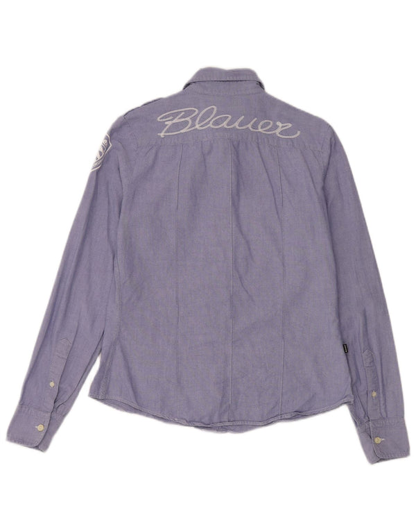 Blauer ženska grafička vojna majica UK 16 Large Blue
