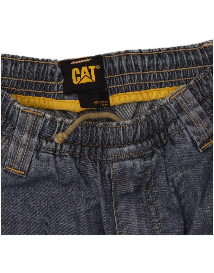 CAT Boys Cargo Straight Jeans 9-10 Years W24 L16  Blue Cotton