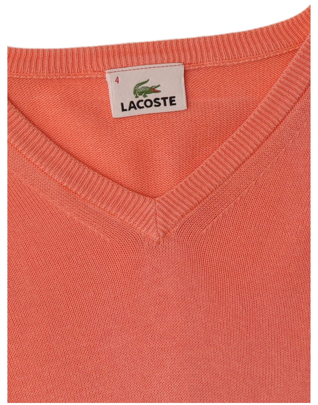 LACOSTE Muški džemper s V-izrezom, veličina 4, srednje narančasta