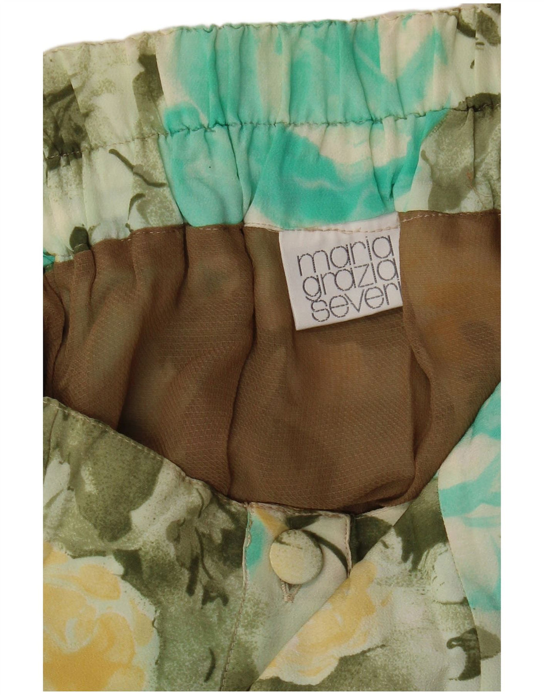 MARIA GRAZIA SEVERI Ženska lepršava suknja IT 42 Srednje W30 Zelena cvjetna