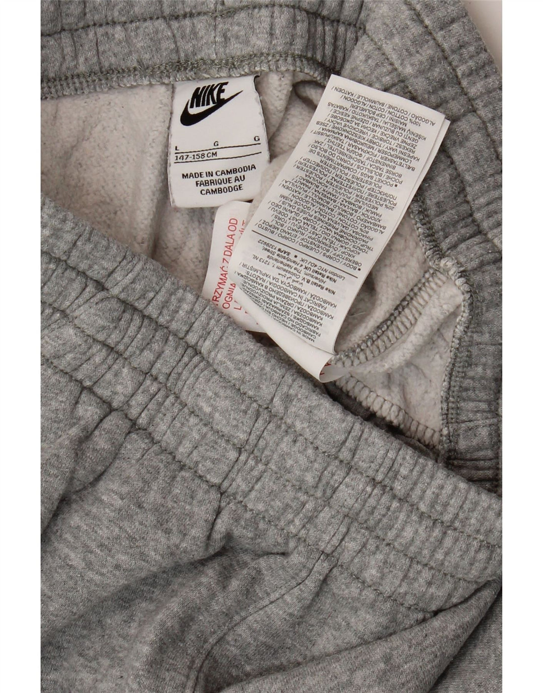 NIKE Trenirka za dječake Hlače za trčanje 12-13 godina Large Grey Pamuk
