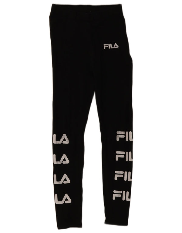 Fila ženske grafičke tajice UK 4 XS crni pamuk