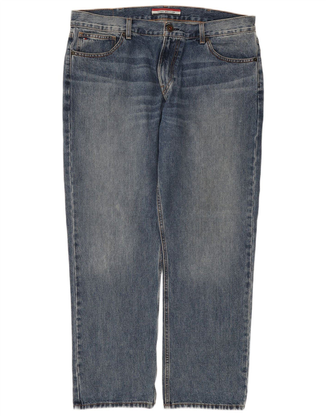 Tommy Hilfiger muške ravne traperice W38 L30 plavi pamuk